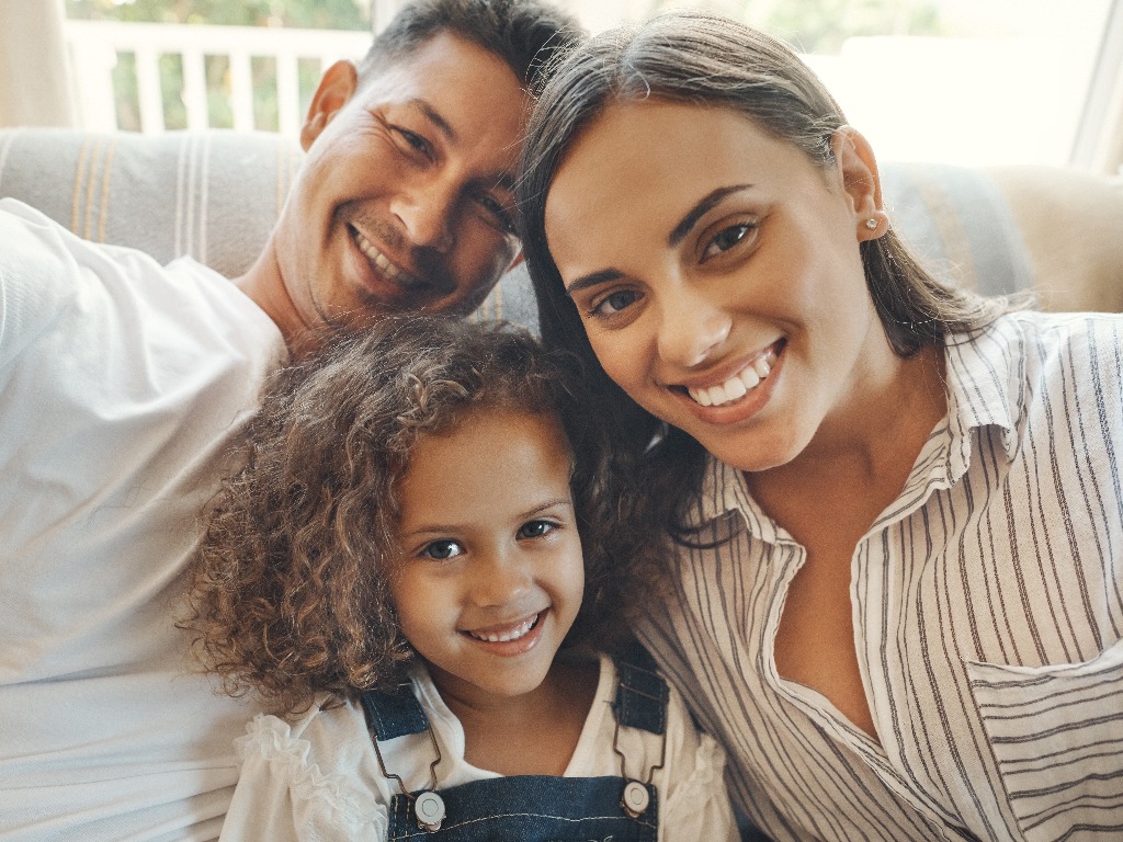 family smiling